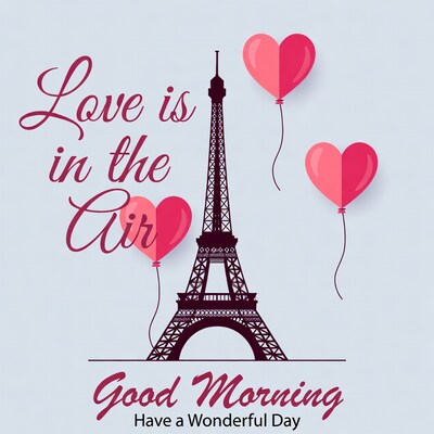 Love is in the Air Eiffel Tower Balloons