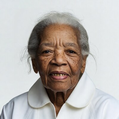 Elderly African-American woman smiling