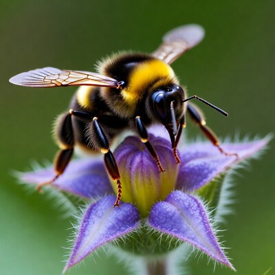 Bumblebee on purple flower