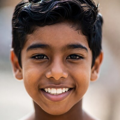 Smiling Indian boy close-up