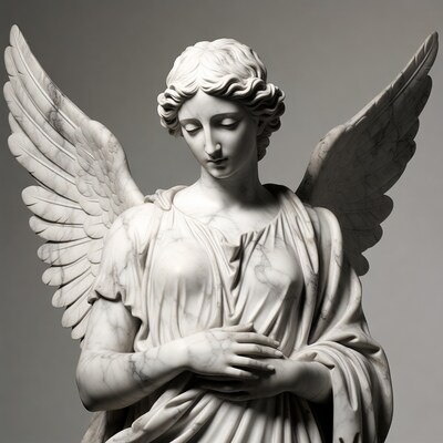 Marble Angel Woman with Wings