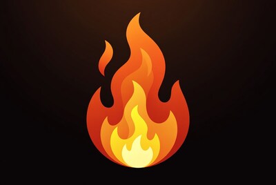 Fiery flame illustration