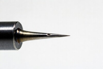 Soldering iron tip close-up