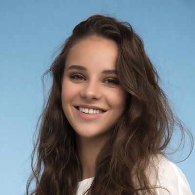 Smiling young woman with brown hair
