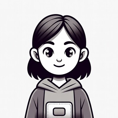 Anime girl in hoodie smiling