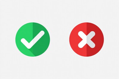 Green Check Mark and Red X Icons