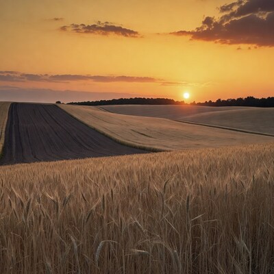 Wheat Fields at Sunset