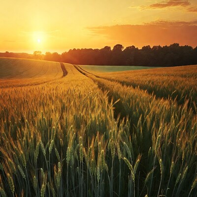 Golden Wheat Field at Sunset