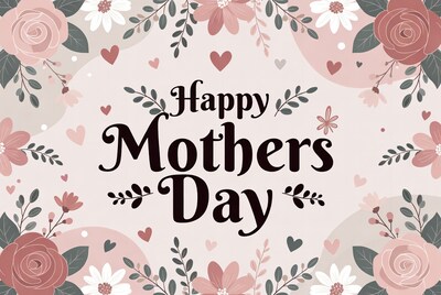 Happy Mother's Day Floral Illustration