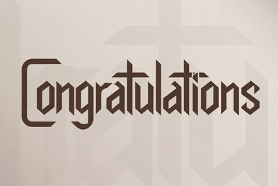 Congratulations Text Illustration