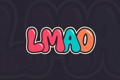 Colorful LMAO Text Illustration