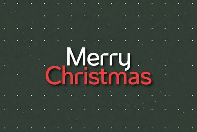 Merry Christmas Text with Stars