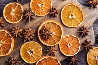 Dried Orange Slices with Star Anise