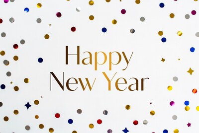 Happy New Year Confetti Background