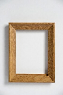 Empty Oak Wood Picture Frame