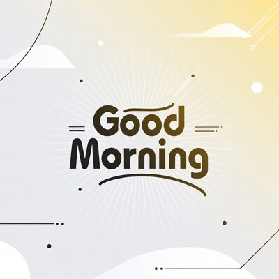 Good Morning Text Illustration