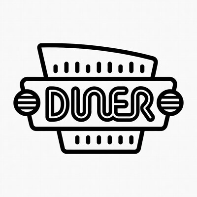 Diner Neon Sign Illustration