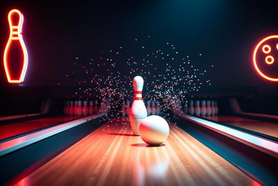 Bowling Ball Striking Pin with Sparks