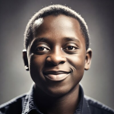 Smiling African-American young man closeup