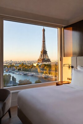 Eiffel Tower view from hotel room