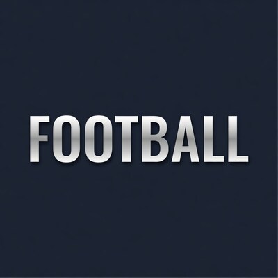 Shiny Football Text on Dark Background