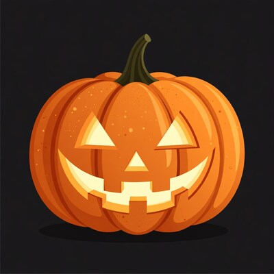 Smiling Jack-o'-lantern Pumpkin