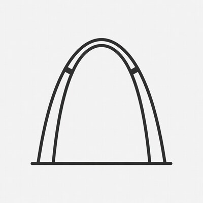 Line drawing arch outline