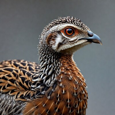 Red-legged Seriema Profile Portrait