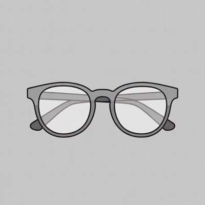 Gray clipart eyeglasses isolated