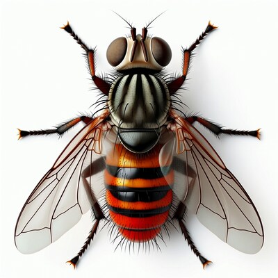 Detailed illustration of hoverfly