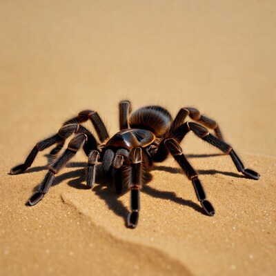 Chilean Rose Tarantula on sand