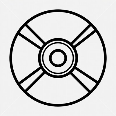 Black Outline CD Icon