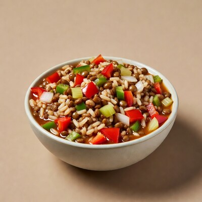 Colorful Lentil Rice Salad Bowl
