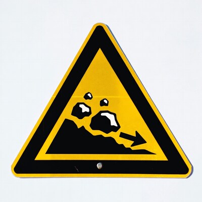 Falling Rocks Warning Sign