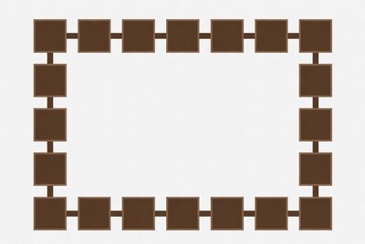 Brown Square Frame Border Illustration