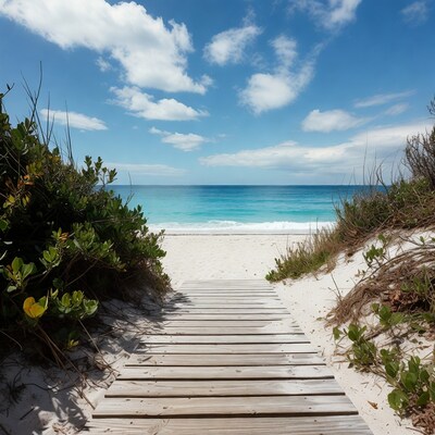 Wooden Boardwalk to Turquoise Beach