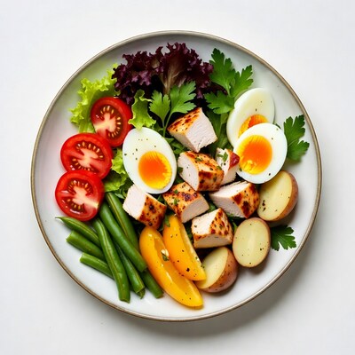 Chicken Salad with Eggs and Veggies