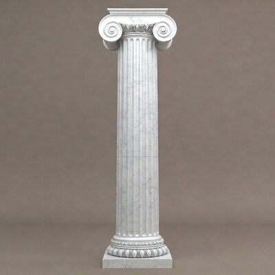Ionic Marble Column Isolated
