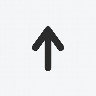 Black upward arrow icon