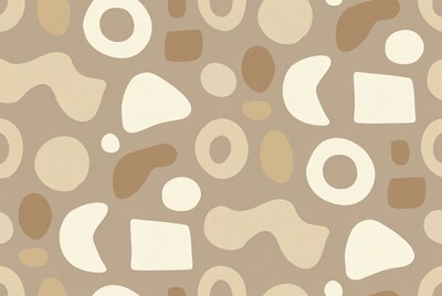 Abstract Beige Geometric Shapes Pattern