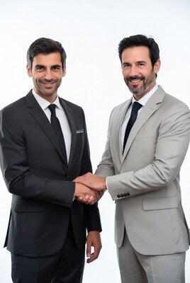 Two businessmen shaking hands