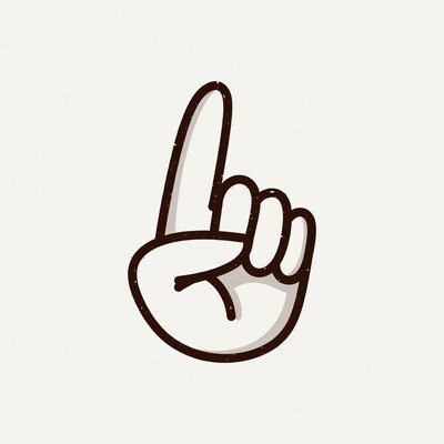 Hand pointing up illustration