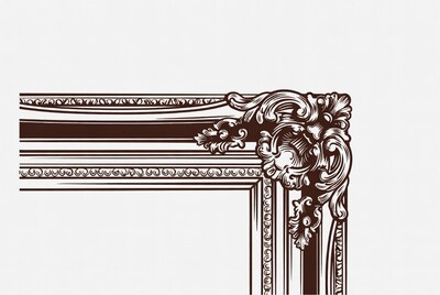Ornate vintage picture frame