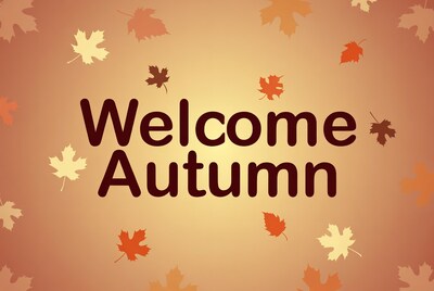 Welcome Autumn with Falling Leaves