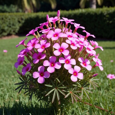 Pink Phlox Flowers in Garden