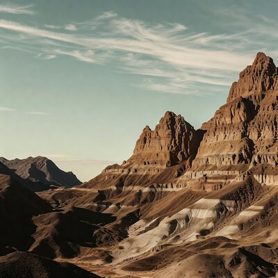 Layered Red Rock Canyon Landscape