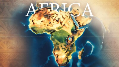 3D Africa Continent with Animals