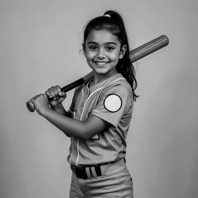 Girl holding baseball bat