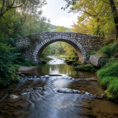 Stone Arch Bridge over Forest River