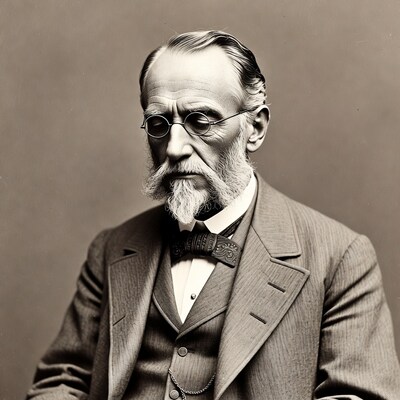 Elderly man in suit with glasses and beard